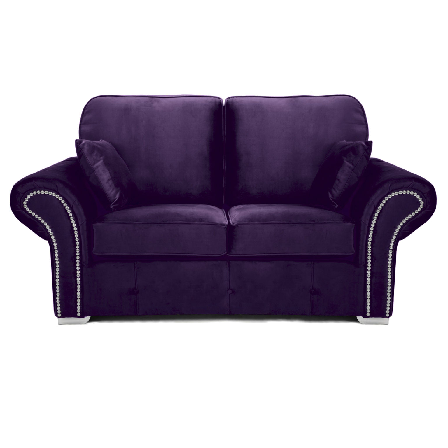 Oakland 2 Seater Sofa Plush Velvet Purple