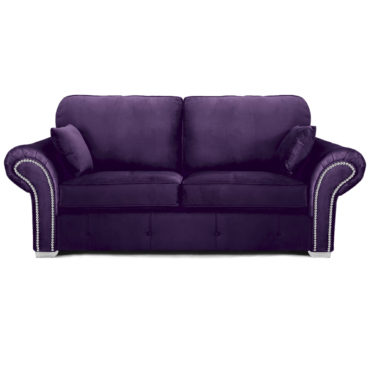 Oakland 3 Seater Sofa Plush Velvet Purple