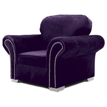 Oakland Armchair Plush Velvet Purple