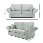 Oakland 3 Seater Sofa Plush Velvet Silver