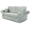 Oakland 3 Seater Sofa Plush Velvet Silver