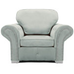 Oakland Armchair Plush Velvet Silver