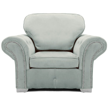 Oakland Armchair Plush Velvet Silver