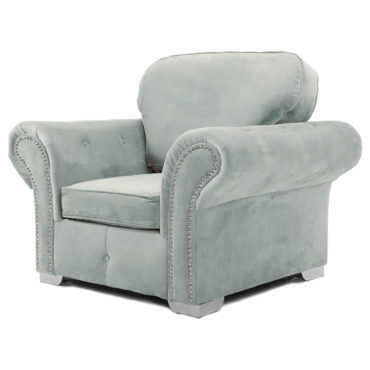 Oakland Armchair Plush Velvet Silver