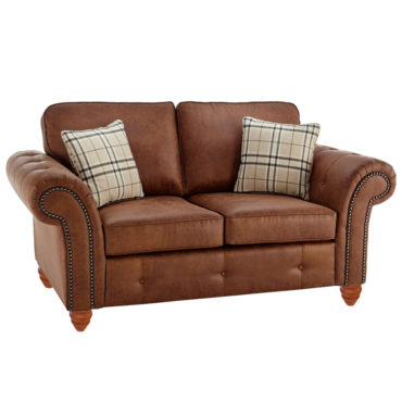 Oakland 2 Seater Sofa Leather Effect Tan