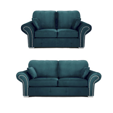 Oakland 3+2 Seater Sofa Set Plush Velvet Teal