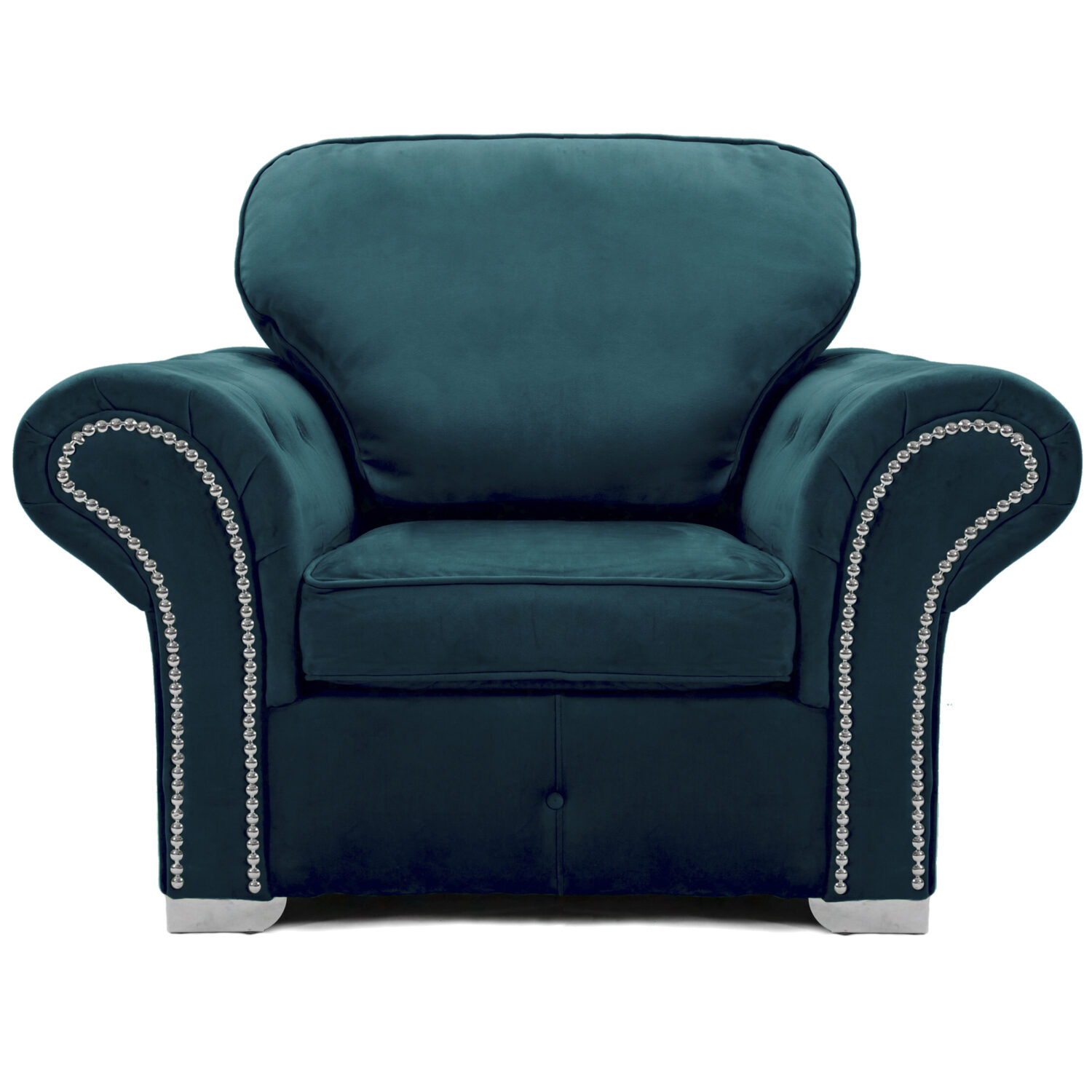 Oakland Armchair Plush Velvet Teal