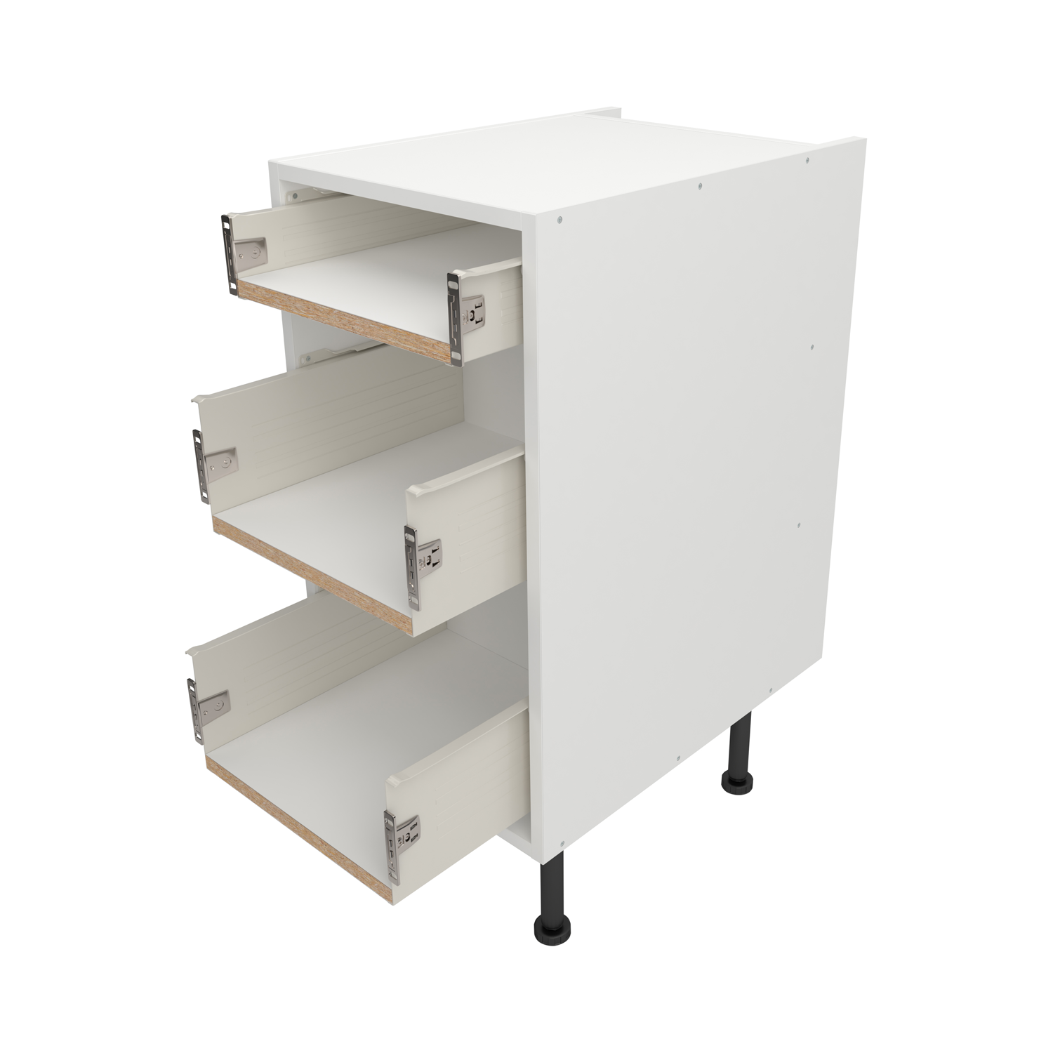 Base 3 Drawer 400mm Assembled Kitchen Unit Carcass RD Furniture