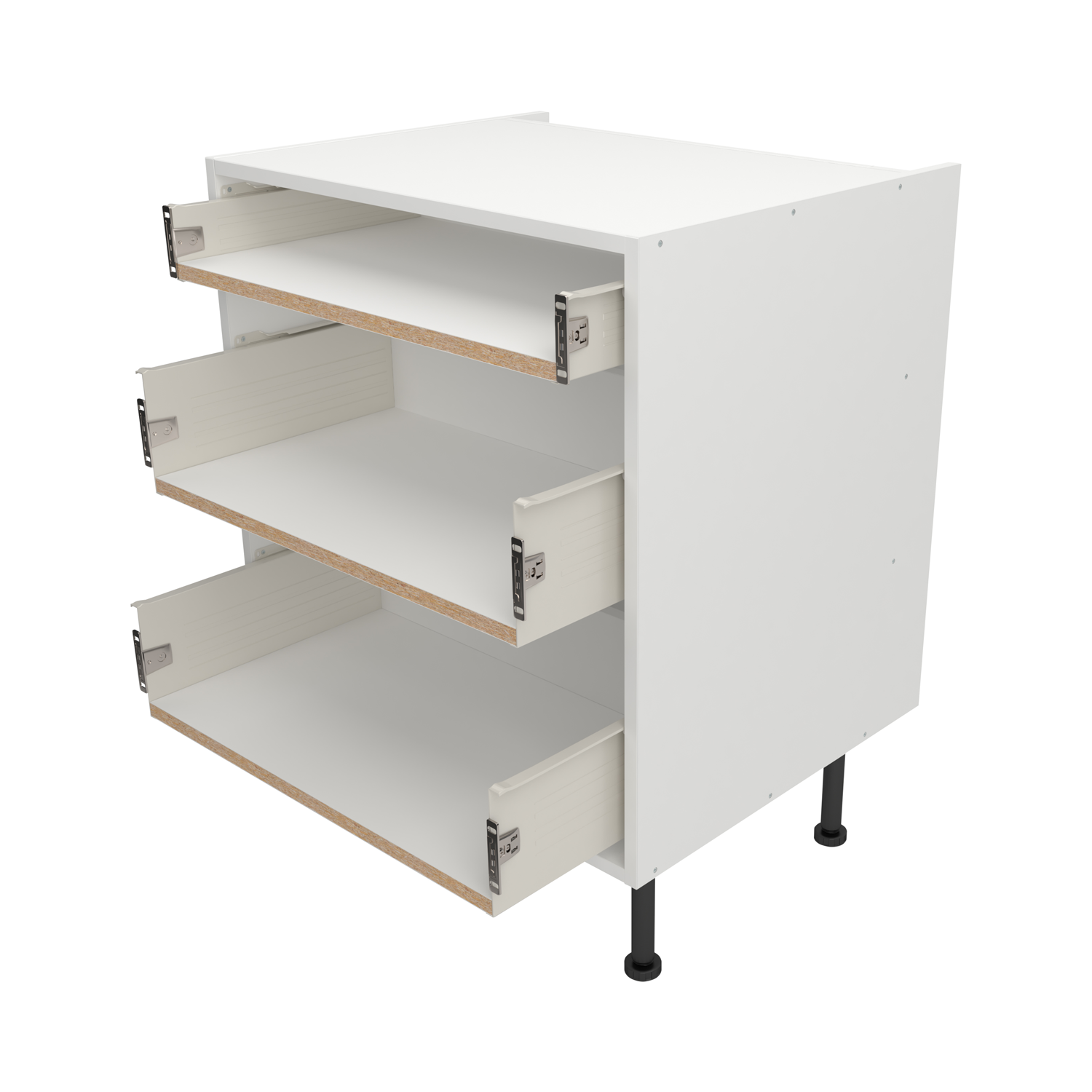 Base 3 Drawer 700mm Assembled Kitchen Unit Carcass RD Furniture