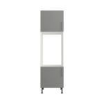 Pre Assembled Modern Double Housing Kitchen Larder fitted Unit Matt Dust Grey