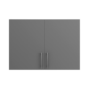 Pre Assembled Modern 1000mm fitted kitchen wall unit matt dust grey