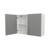 Pre Assembled Modern 1000mm fitted kitchen wall unit matt dust grey