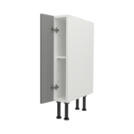 Pre Assembled Modern 150mm fitted kitchen base unit matt dust grey