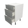 Pre Assembled Modern 450mm fitted kitchen 3 Drawer unit matt dust grey