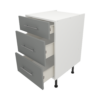 Pre Assembled Modern 500mm fitted kitchen 3 Drawer unit matt dust grey