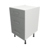 Pre Assembled Modern 500mm fitted kitchen 3 Drawer unit matt dust grey