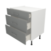 Pre Assembled Modern 800mm fitted kitchen 3 Drawer unit matt dust grey