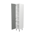 Pre Assembled Modern 400mm Tall Kitchen Larder fitted unit matt dust grey