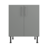 Pre Assembled Modern 700mm fitted kitchen universal base unit matt dust grey