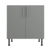 Pre Assembled Modern 800mm fitted kitchen universal base unit matt dust grey