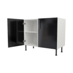 Pre Assembled Modern 1000mm fitted kitchen universal base unit black gloss