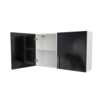 Pre Assembled Modern 1200mm fitted kitchen wall unit black gloss