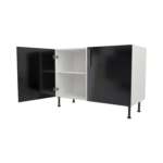 Pre Assembled Modern 1200mm fitted kitchen universal base unit black gloss