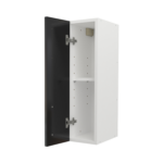 Pre Assembled Modern 200mm fitted kitchen wall unit black gloss