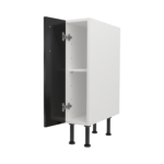 Pre Assembled Modern 200mm fitted kitchen base unit black gloss