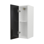 Pre Assembled Modern 250mm fitted kitchen wall unit black gloss