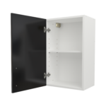 Pre Assembled Modern 450mm fitted kitchen wall unit black gloss