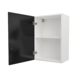 Pre Assembled Modern 500mm fitted kitchen wall unit black gloss