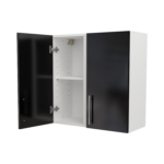 Pre Assembled Modern 700mm fitted kitchen wall unit black gloss