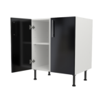 Pre Assembled Modern 700mm fitted kitchen universal base unit black gloss