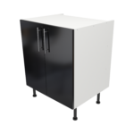 Pre Assembled Modern 700mm fitted kitchen universal base unit black gloss
