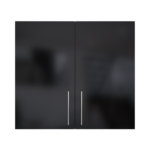 Pre Assembled Modern 800mm fitted kitchen wall unit black gloss