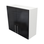 Pre Assembled Modern 800mm fitted kitchen wall unit black gloss