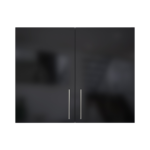 Pre Assembled Modern 900mm fitted kitchen wall unit black gloss