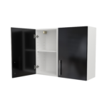 Pre Assembled Modern 900mm fitted kitchen wall unit black gloss