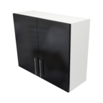 Pre Assembled Modern 900mm fitted kitchen wall unit black gloss