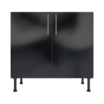 Pre Assembled Modern 900mm fitted kitchen universal base unit black gloss