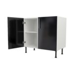 Pre Assembled Modern 900mm fitted kitchen universal base unit black gloss
