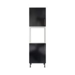 Pre Assembled Modern Single Oven Housing Kitchen Larder fitted unit black gloss