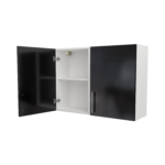 Pre Assembled Modern 1000mm fitted kitchen wall unit black gloss