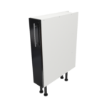 Pre Assembled Modern 150mm fitted kitchen base unit black gloss