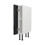 Pre Assembled Modern 150mm fitted kitchen base unit black gloss