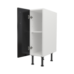 Pre Assembled Modern 250mm fitted kitchen base unit black gloss