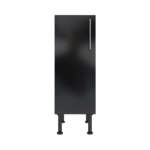 Pre Assembled Modern 300mm fitted kitchen base unit black gloss