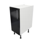 Pre Assembled Modern 350mm fitted kitchen base unit black gloss