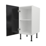 Pre Assembled Modern 400mm fitted kitchen base unit black gloss